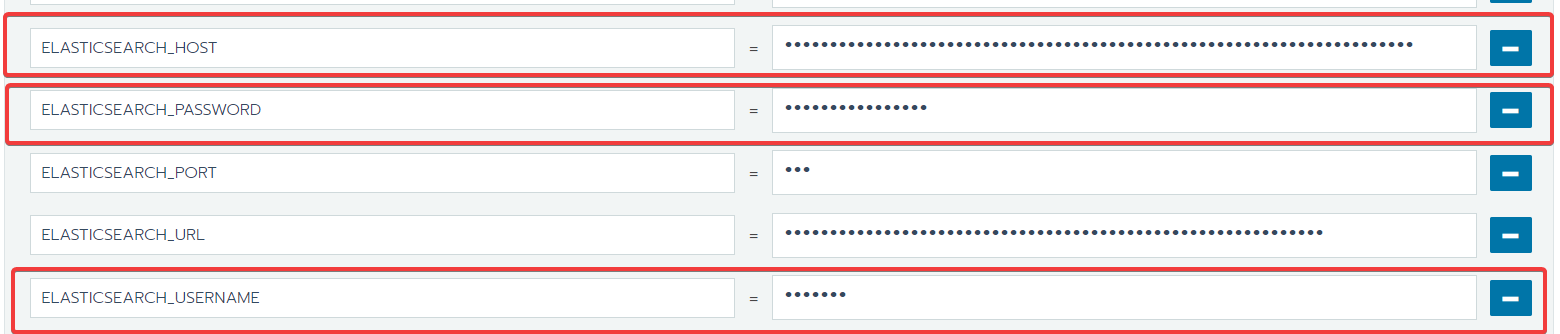 elasticsearch set db-connect-modules secrets